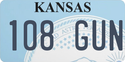 KS license plate 108GUN