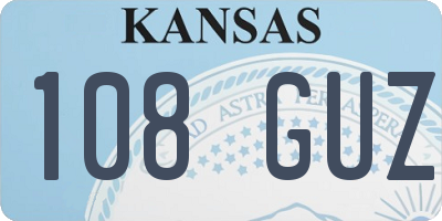 KS license plate 108GUZ