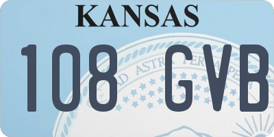 KS license plate 108GVB