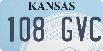 KS license plate 108GVC