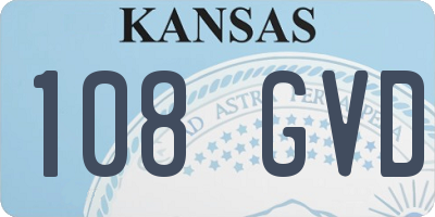 KS license plate 108GVD