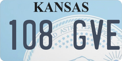 KS license plate 108GVE
