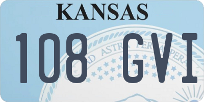 KS license plate 108GVI
