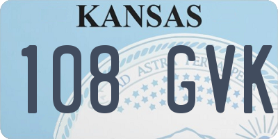 KS license plate 108GVK