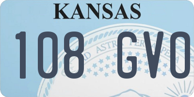 KS license plate 108GVO
