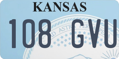 KS license plate 108GVU