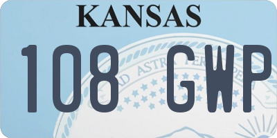 KS license plate 108GWP
