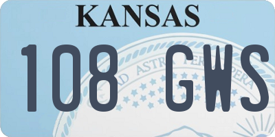 KS license plate 108GWS