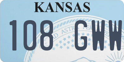 KS license plate 108GWW