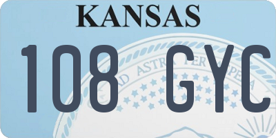 KS license plate 108GYC