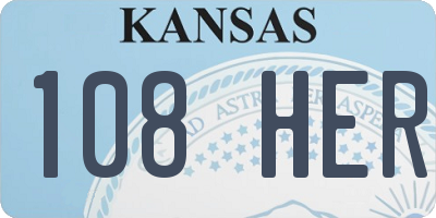 KS license plate 108HER
