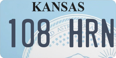 KS license plate 108HRN