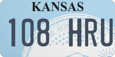 KS license plate 108HRU