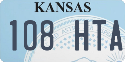 KS license plate 108HTA
