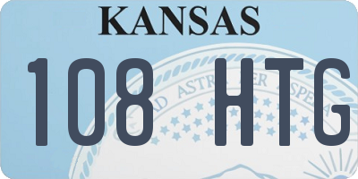 KS license plate 108HTG
