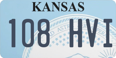 KS license plate 108HVI