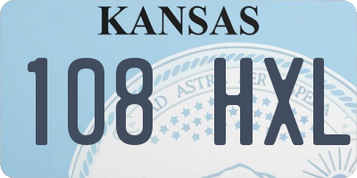 KS license plate 108HXL