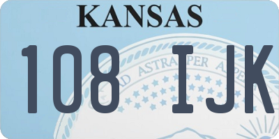 KS license plate 108IJK
