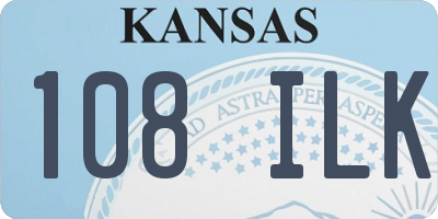 KS license plate 108ILK