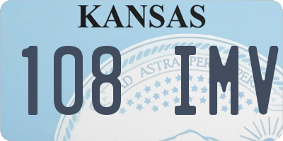 KS license plate 108IMV