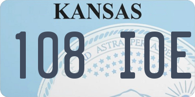 KS license plate 108IOE