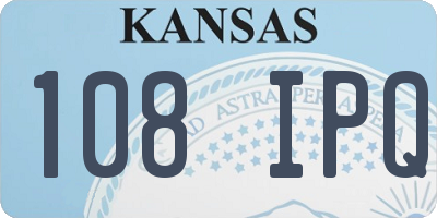 KS license plate 108IPQ