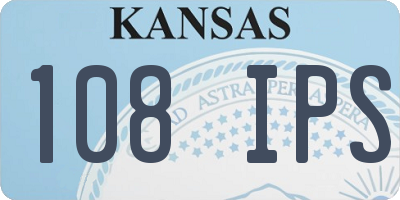 KS license plate 108IPS