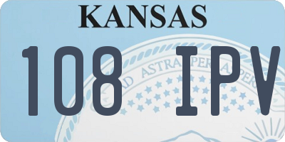 KS license plate 108IPV
