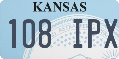 KS license plate 108IPX
