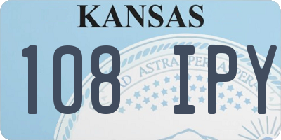 KS license plate 108IPY