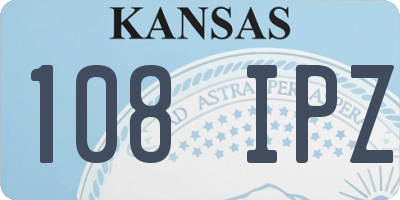 KS license plate 108IPZ