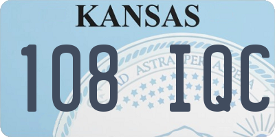 KS license plate 108IQC