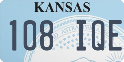 KS license plate 108IQE