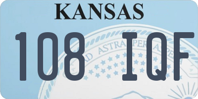 KS license plate 108IQF