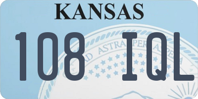 KS license plate 108IQL