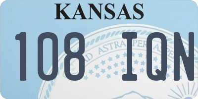 KS license plate 108IQN