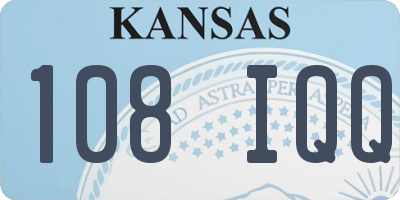 KS license plate 108IQQ