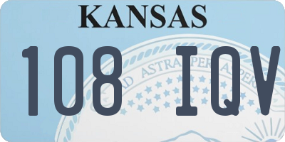 KS license plate 108IQV