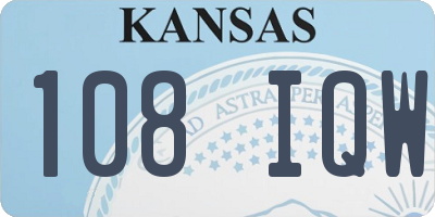 KS license plate 108IQW