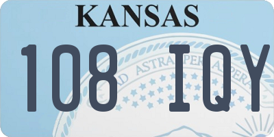 KS license plate 108IQY