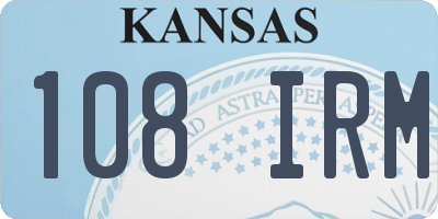 KS license plate 108IRM