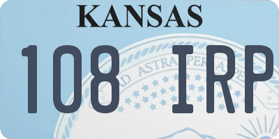 KS license plate 108IRP