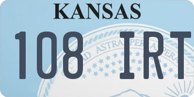 KS license plate 108IRT