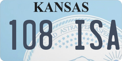 KS license plate 108ISA