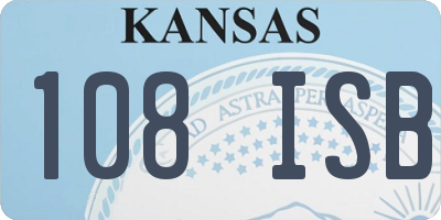 KS license plate 108ISB