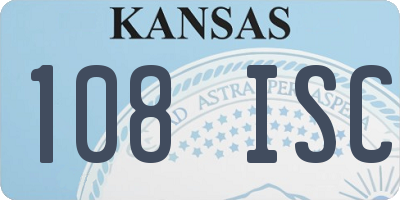 KS license plate 108ISC