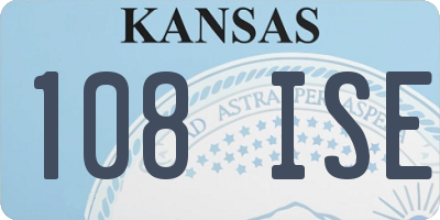 KS license plate 108ISE