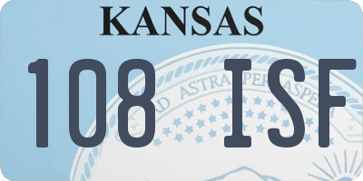 KS license plate 108ISF