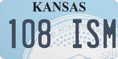 KS license plate 108ISM