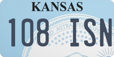 KS license plate 108ISN